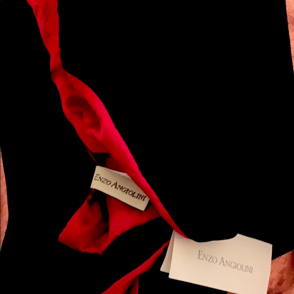 Enzo Angiolini luxurious rayon/silk black-red wrap